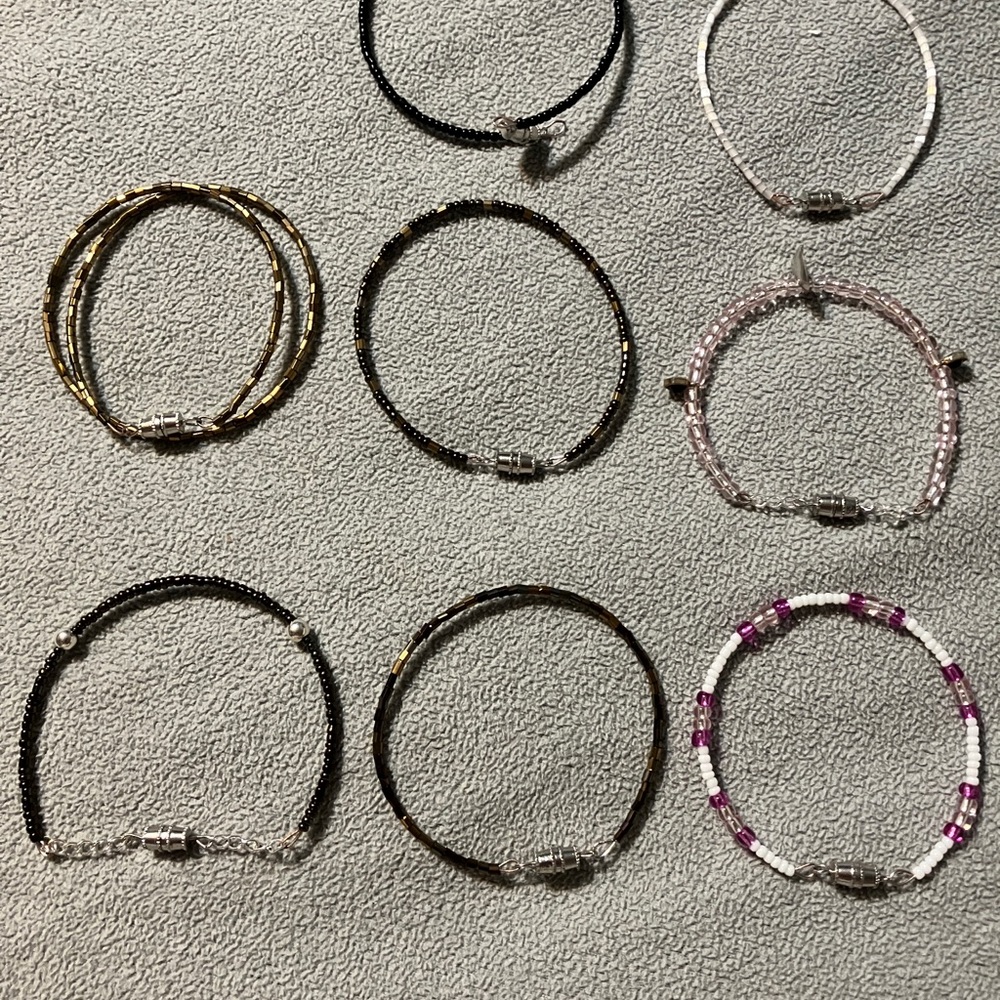 Hand made bracelets barrel screw clasps